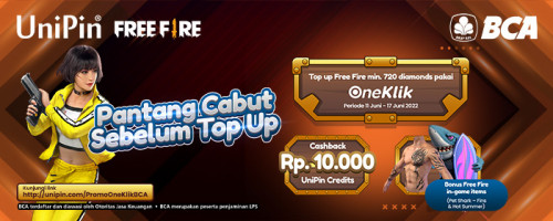 Pantang Cabut Sebelum Top Up dari UniPin dan OneKlik BCA